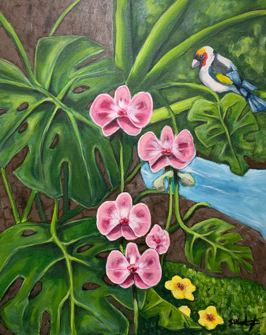 Orchids And Monstera